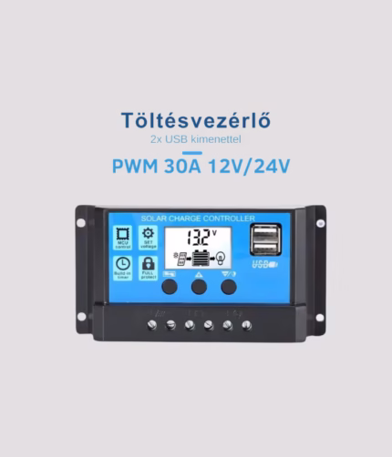 PWM Napelemes töltésvezérlő 30A, 50VOC